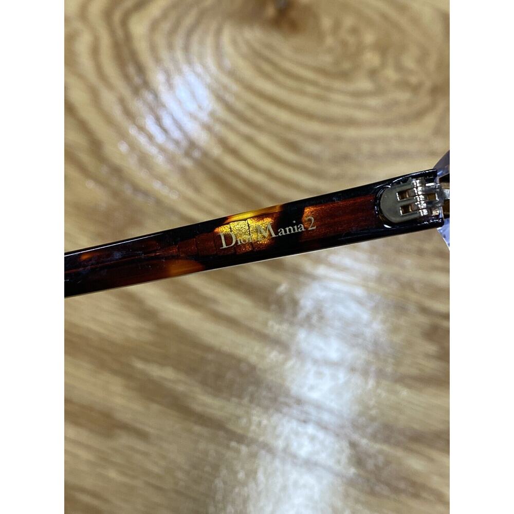 Christian Dior DiorMania 2 Womens Havana Clear Plastic Blue Lense Sunglasses A35 - Picture 5 of 7